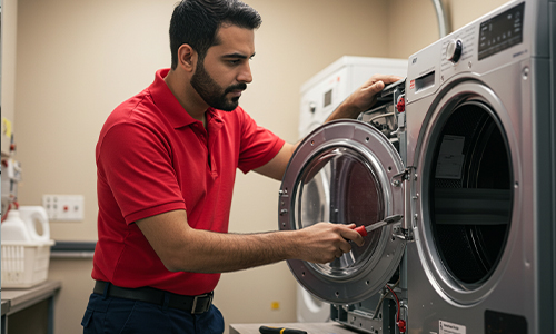 Clothes still wet after a cycle? Get your dryer repaired today — efficient, affordable, and right at your doorstep.